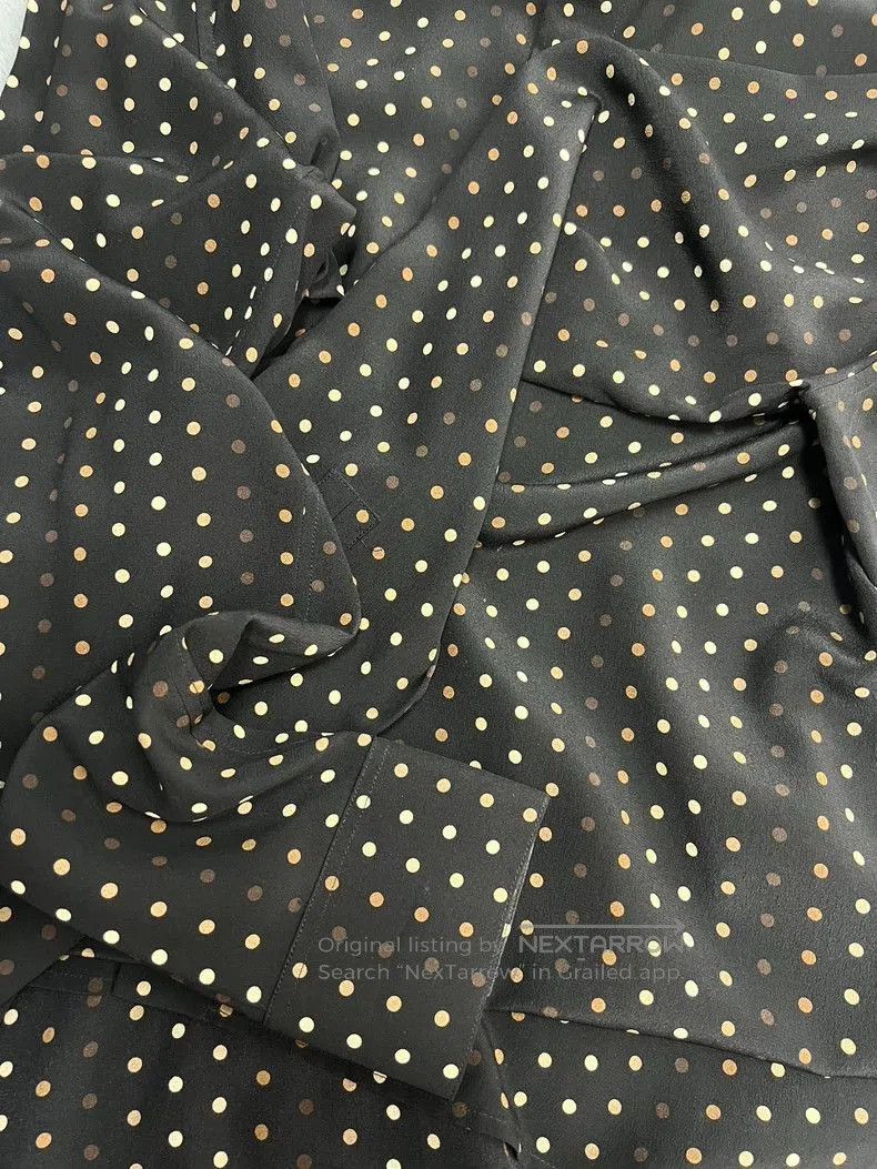 Saint Laurent Paris Saint Laurent Silk Polka Dot Button-Up Shirt Size US M / EU 48-50 / 2 - 4 Thumbnail