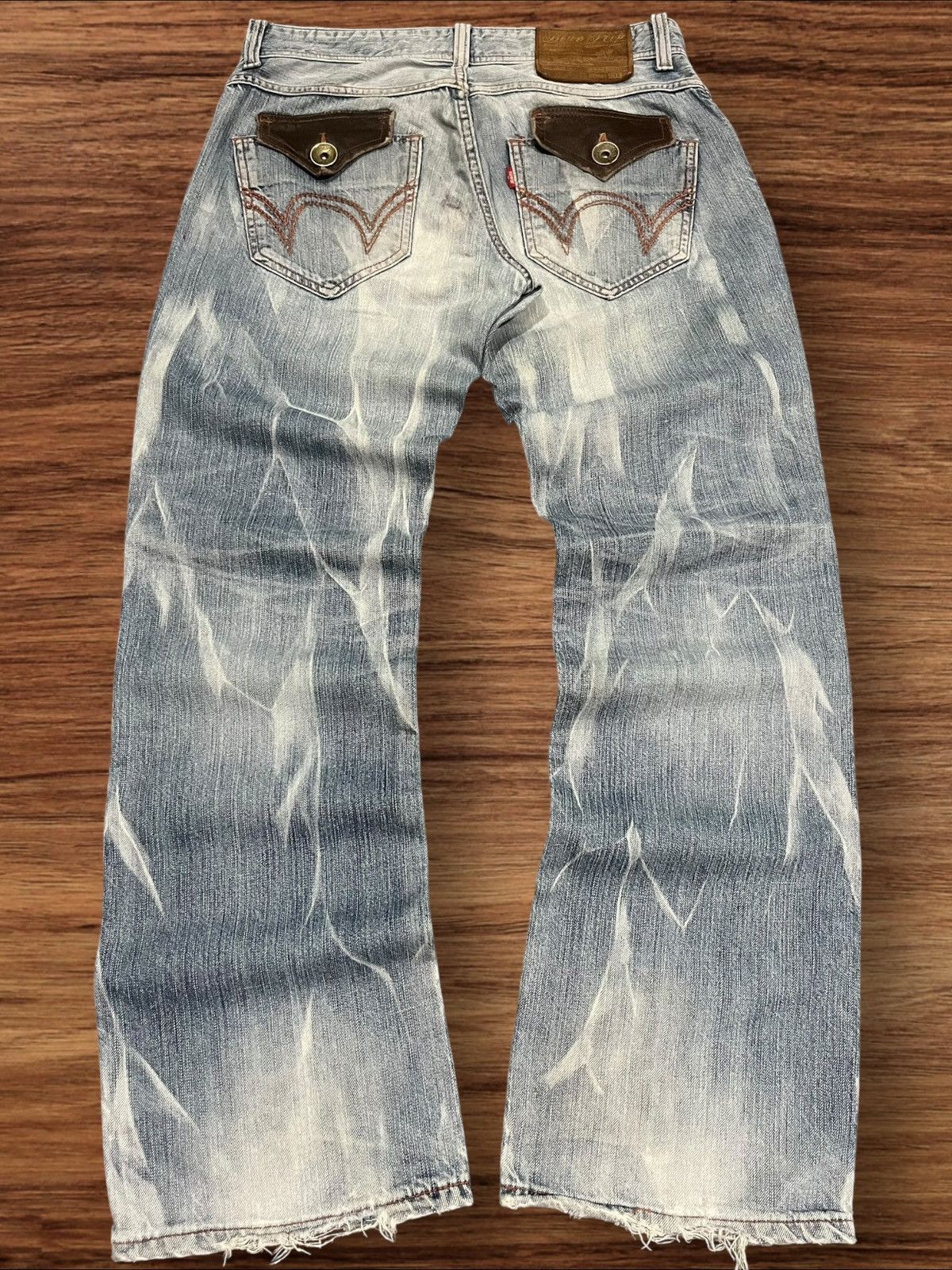 Edwin Vintage Japanese Brand Edwin Blue Way Distressed Loose Jeans Size US 32 / EU 48 - 2 Thumbnail