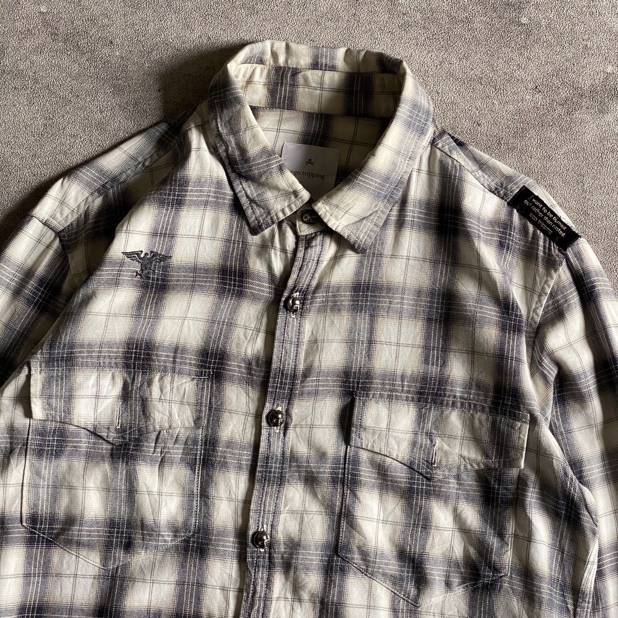 PPFM Japanese Ego Tripping Skull Button Plaid Size US M / EU 48-50 / 2 - 2 Thumbnail