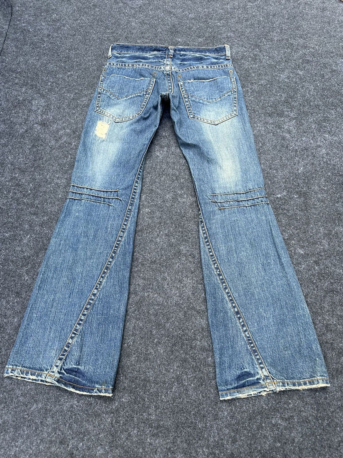 JACKROSE 90s Jackrose by Sanko.Co Flare Distressed Denim 31x33 D18 Size US 31 - 6 Thumbnail