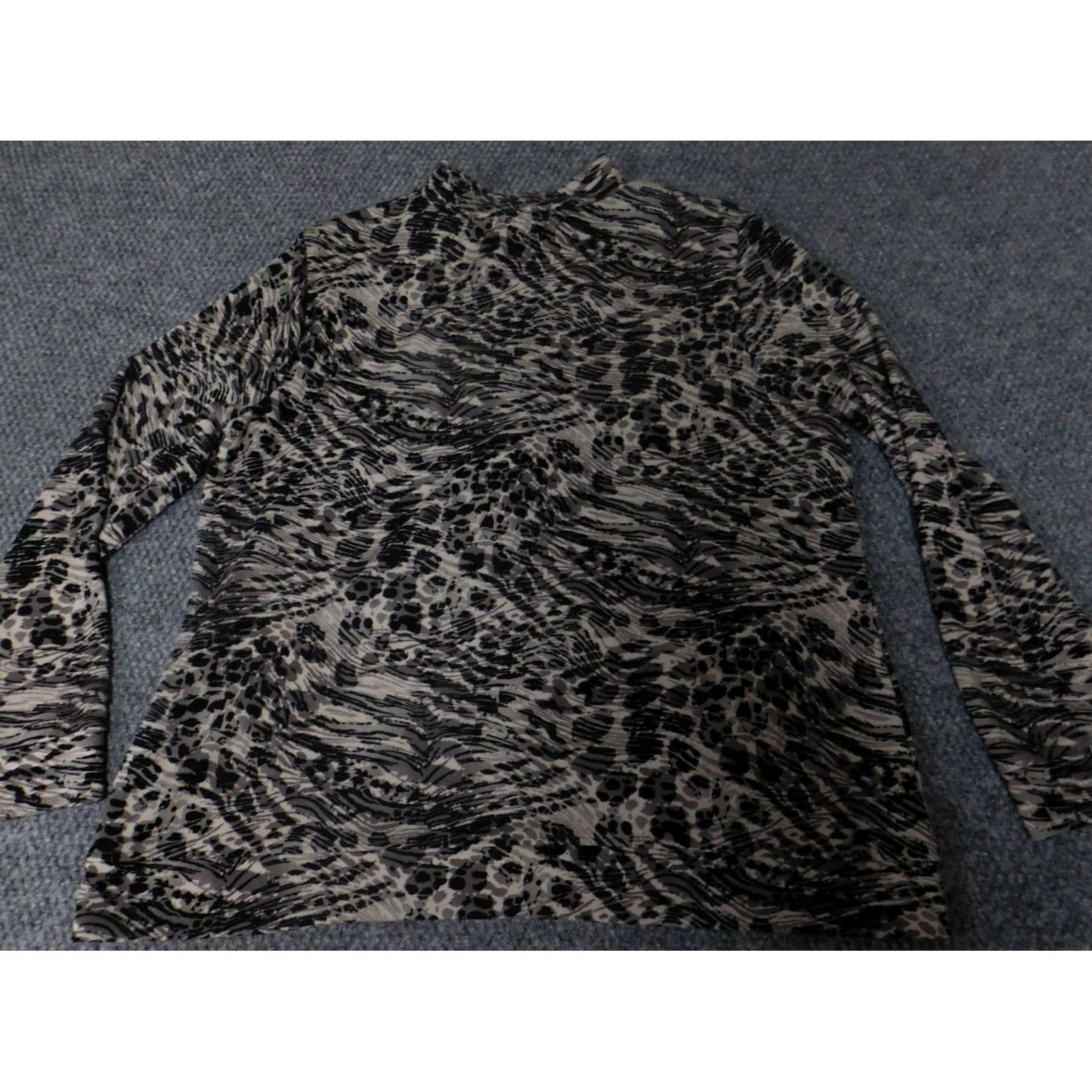 Vintage Chicos Blouse Shirt Womens Regular Size 2 Black Crew Neck Pullover Stretch Rayon Long Sleeve Casual Classic Size XS / US 0-2 / IT 36-38 - 7 Thumbnail