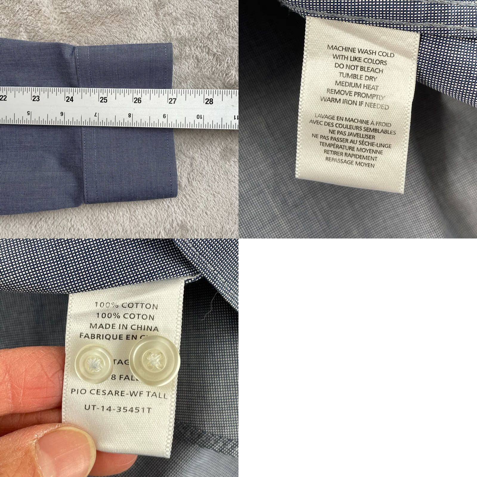 UNTUCKit UNTUCKit Shirt Men 3XLT Tall Blue Wrinkle Free Long Sleeve Preppy Office NWOT Size US XXL / EU 58 / 5 - 8 Thumbnail