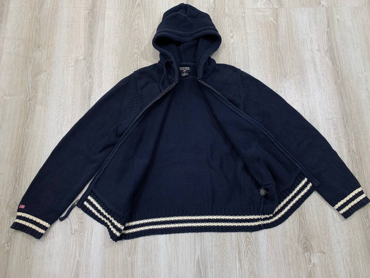 Polo Ralph Lauren × Vintage Mens vintage knitwear hoodie Polo Jeans Co. Ralph Lauren Size US M / EU 48-50 / 2 - 5 Thumbnail