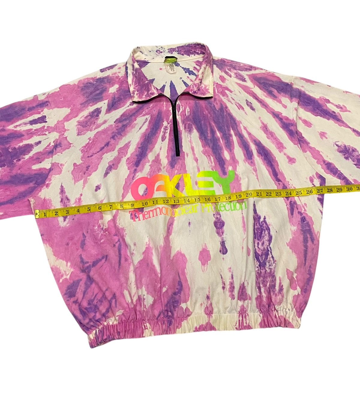 Oakley Vintage Oakley Thermonuclear Protection Tie Dye Half Zip Size US XL / EU 56 / 4 - 11 Thumbnail