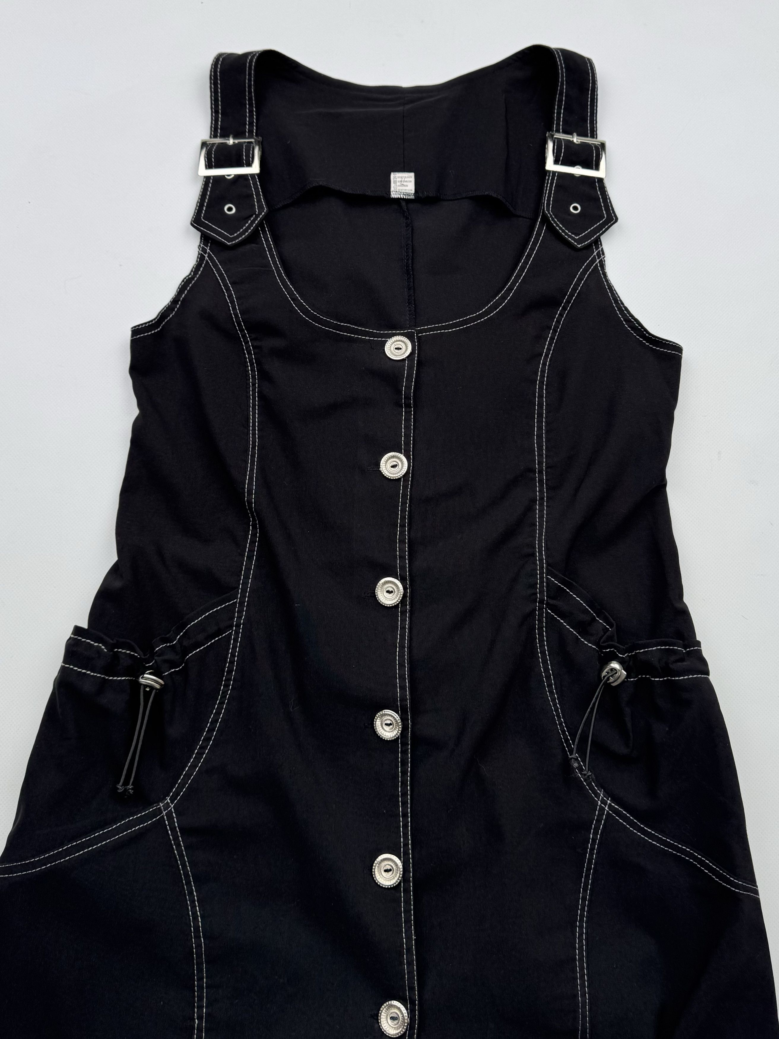Vintage 90's Dress With Drawstrings and Belts B170(V8)E2 Size M / US 6-8 / IT 42-44 - 2 Thumbnail