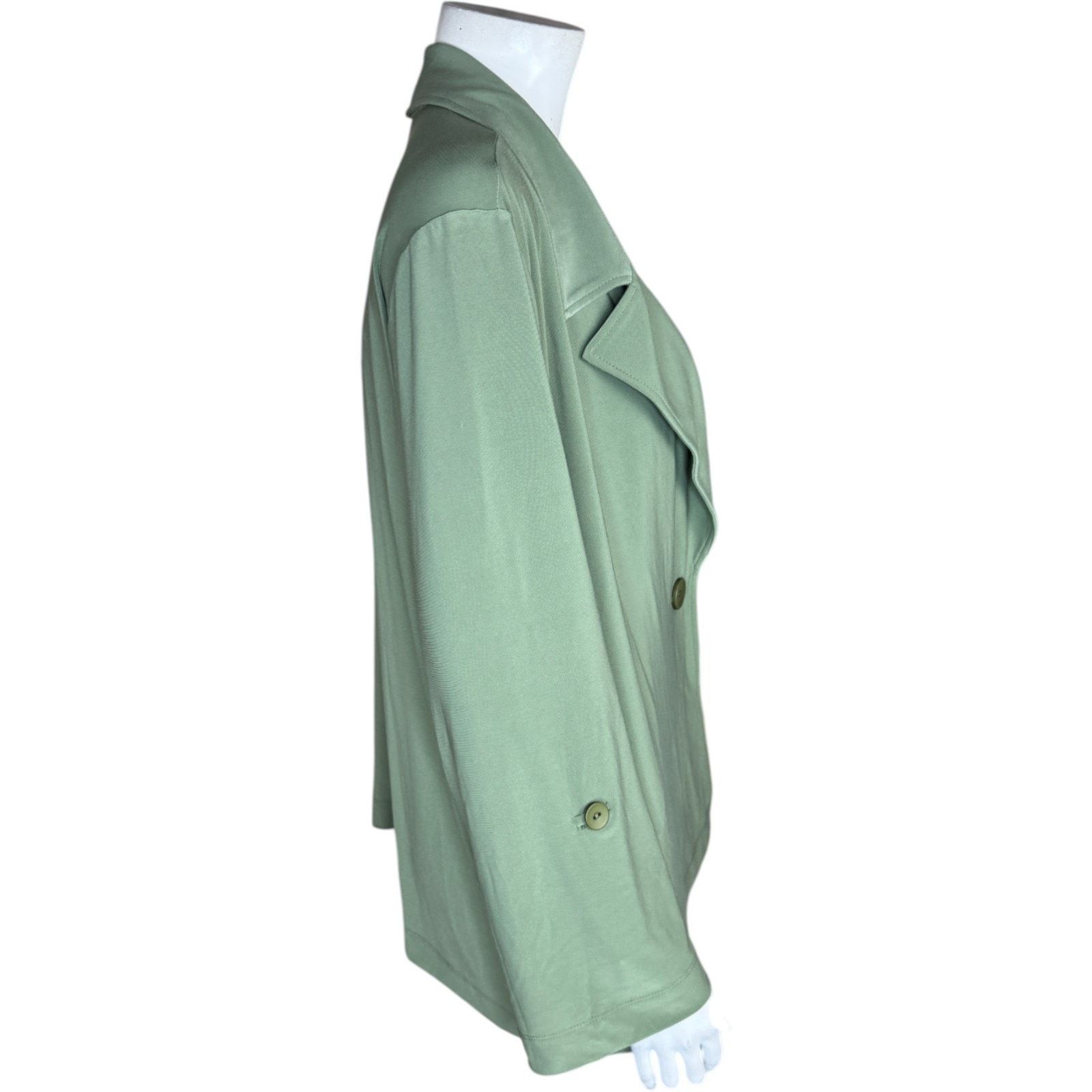 Other Susan Graver LK Notch Collar Jacket Tarragon X-Large Petite Size XL / US 12-14 / IT 48-50 - 10 Thumbnail