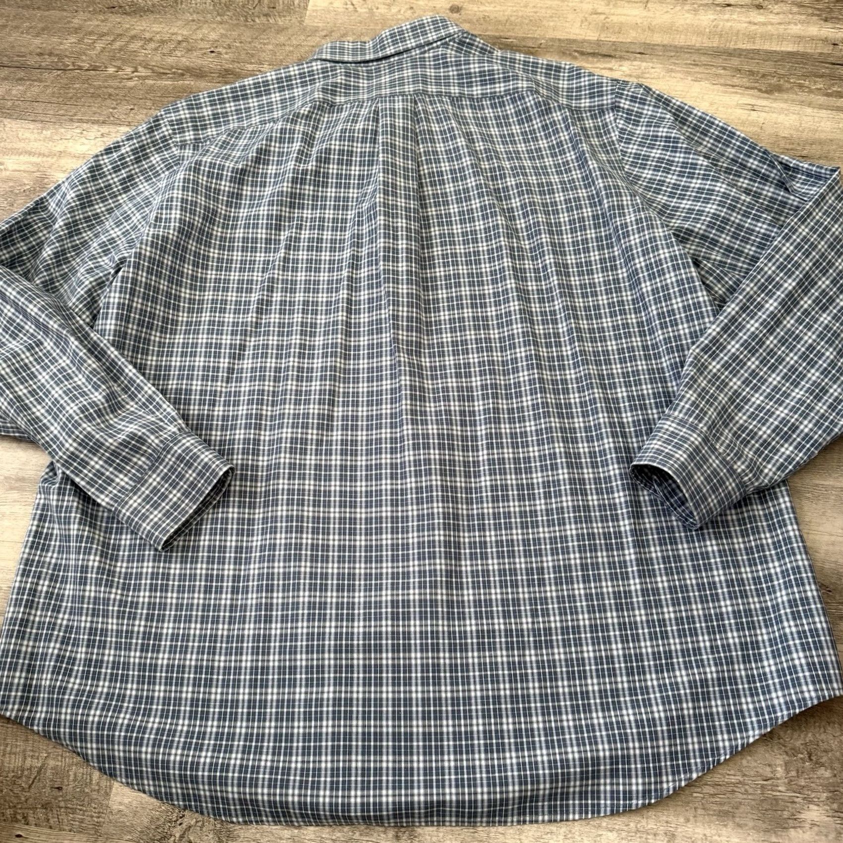 Eddie Bauer Eddie Bauer Travex Active Shirt Mens 2XL Relaxed Fit Blue Plaid Long Sleeve Button-Up Size US XXL / EU 58 / 5 - 5 Thumbnail
