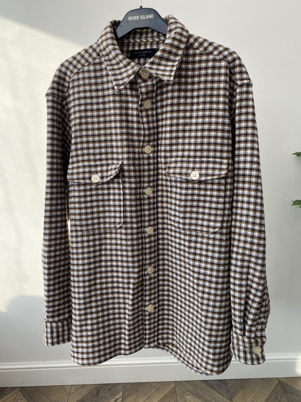 Allsaints Vintage AllSaints Plaid Wool Overshirt Jacket Shacket Size US XL / EU 56 / 4 - 2 Thumbnail