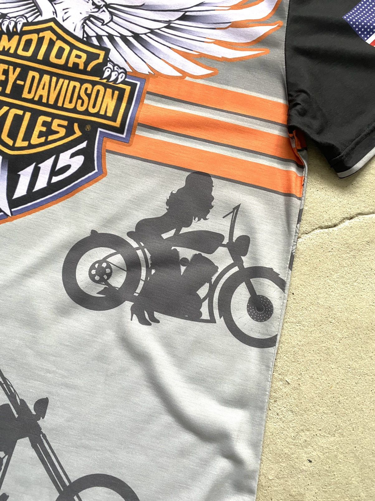 Harley Davidson Vintage Harley Davidson Tee Shirt Full Print Size US L / EU 52-54 / 3 - 14 Thumbnail