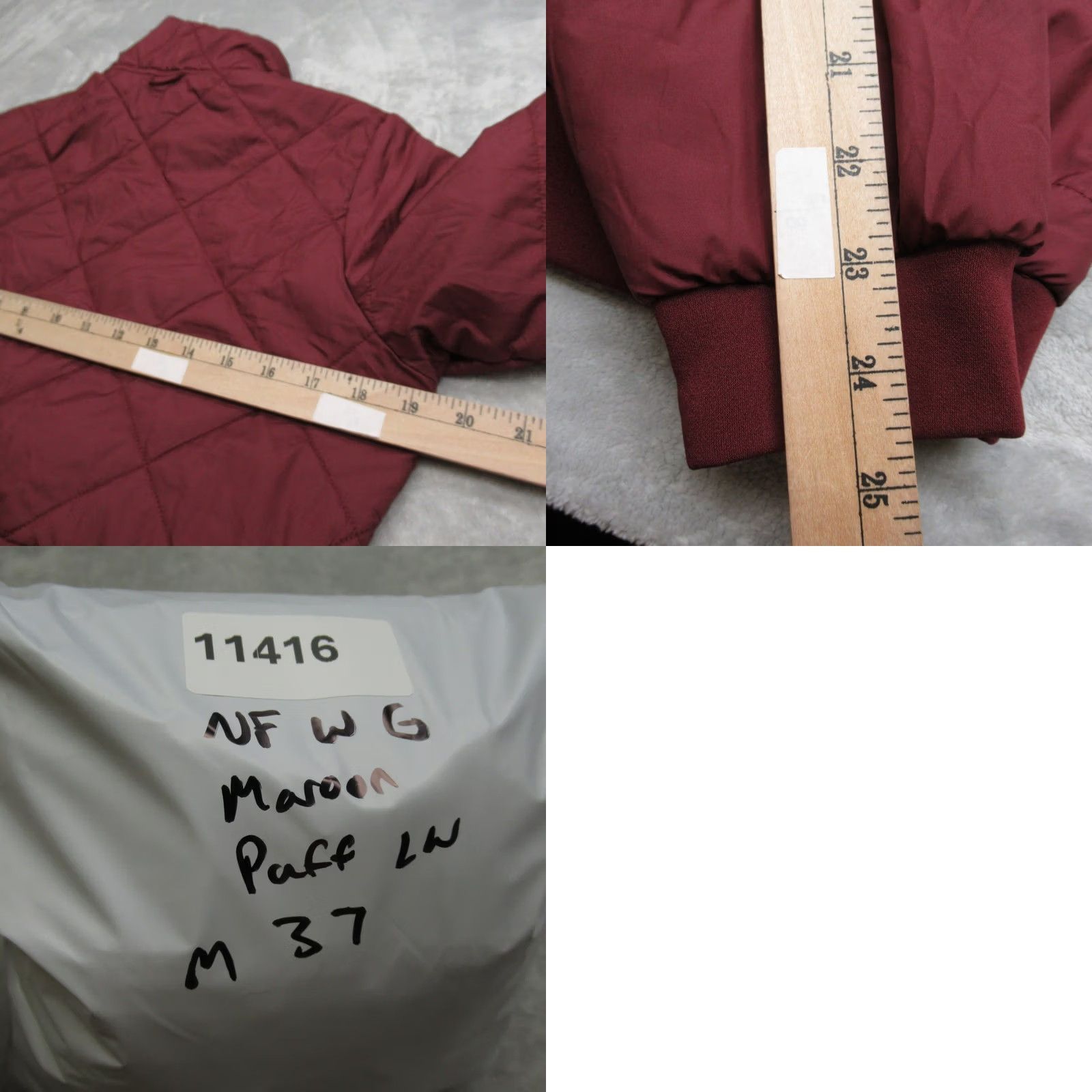 The North Face The North Face Jacket Womens Burgundy Quilted Puffer Lightweight Pack S Red Zip Size S / US 4 / IT 40 - 9 Thumbnail