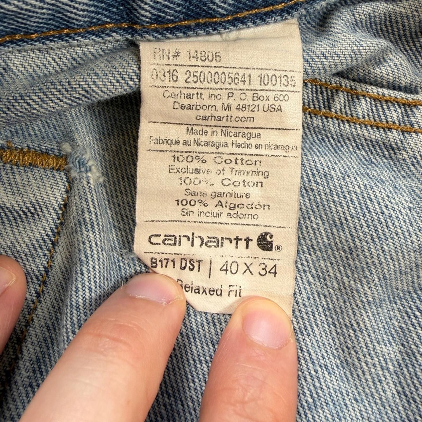Carhartt Carhartt B171 DST Relaxed Fit Carpenter Jeans Mens 40x34 Size US 40 / EU 56 - 5 Thumbnail