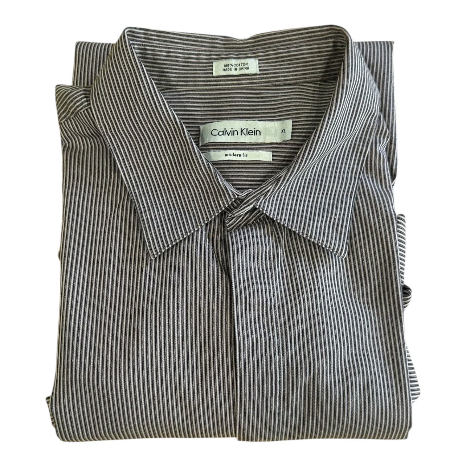 Calvin Klein Calvin Klein Striped Dress Shirt Mens XL Button Down Size US XL / EU 56 / 4 - 4 Thumbnail