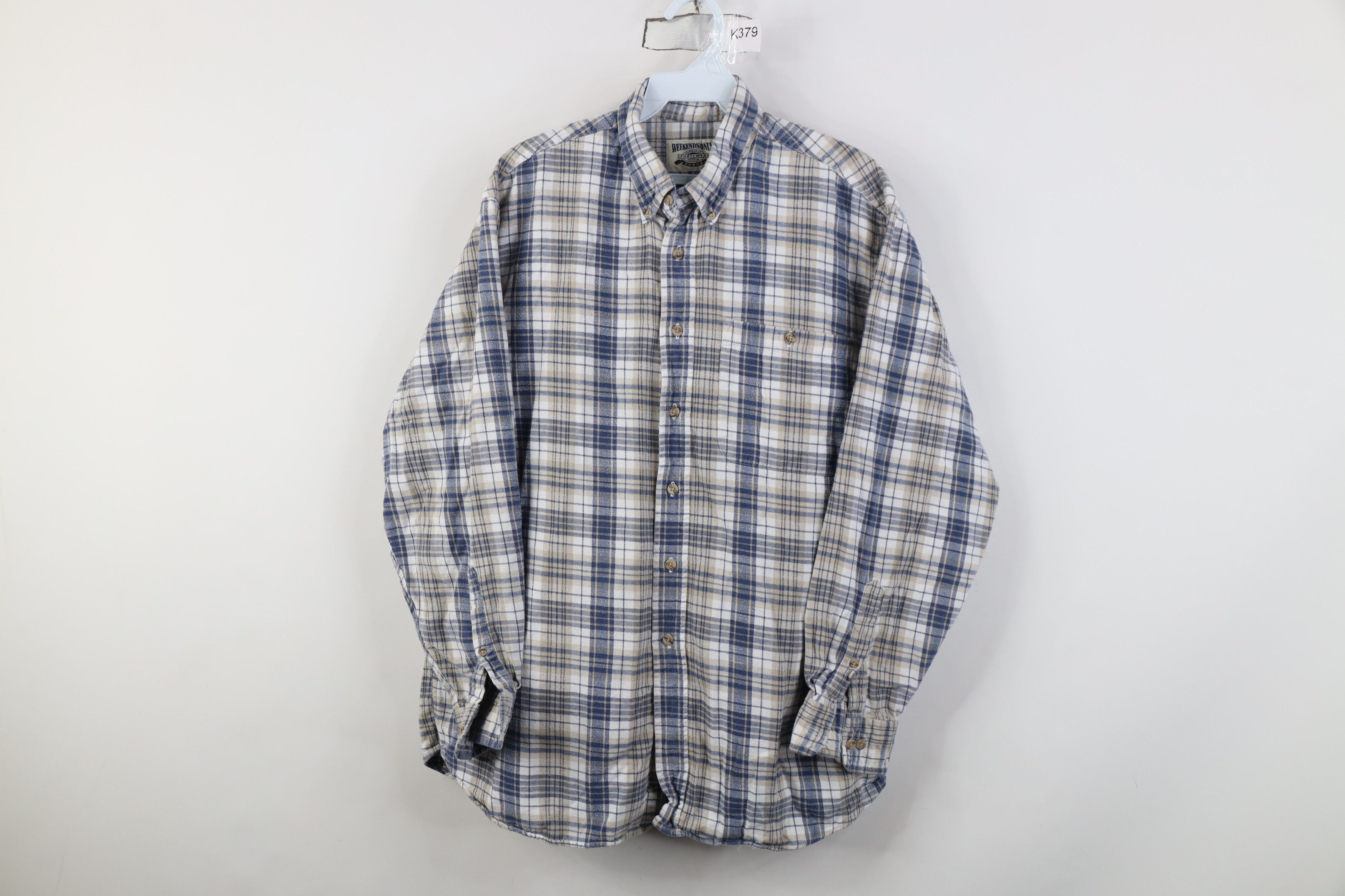 Vintage Vintage 90s Streetwear Collared Button Down Shirt Plaid Size US XL / EU 56 / 4 - 1 Thumbnail