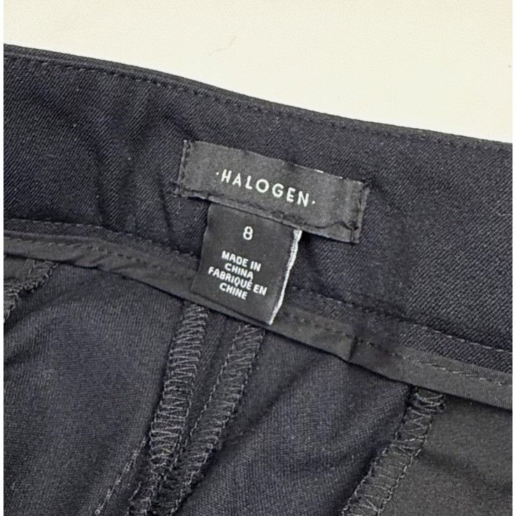Other Halogen Women's Black Flat-Front Ankle Stretch Slacks Dress Size 30" / US 8 / IT 44 - 2 Thumbnail