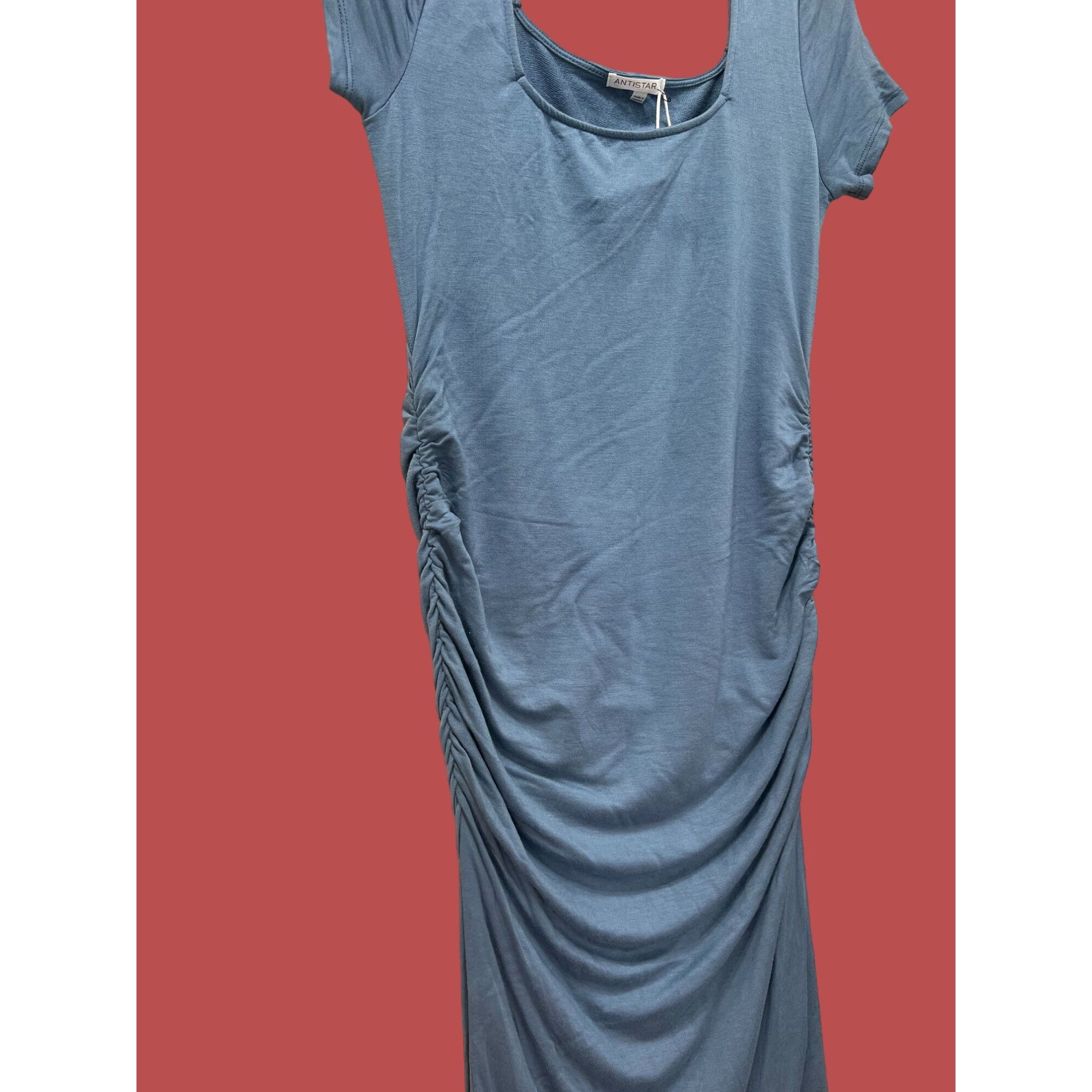 Other Antistar - Maternity Shirt Dress Short Sleeve - Blue - Mediu Size M / US 6-8 / IT 42-44 - 9 Thumbnail