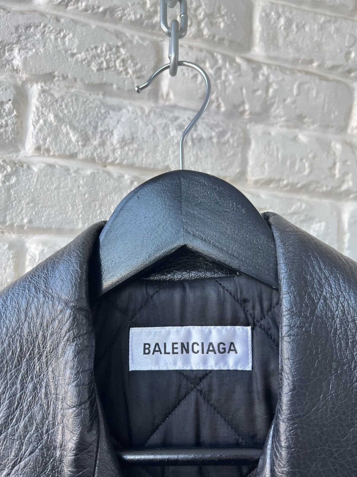 Balenciaga Balenciaga Leather Biker Big Lipstick Logo Jacket Size XS / US 0-2 / IT 36-38 - 7 Thumbnail