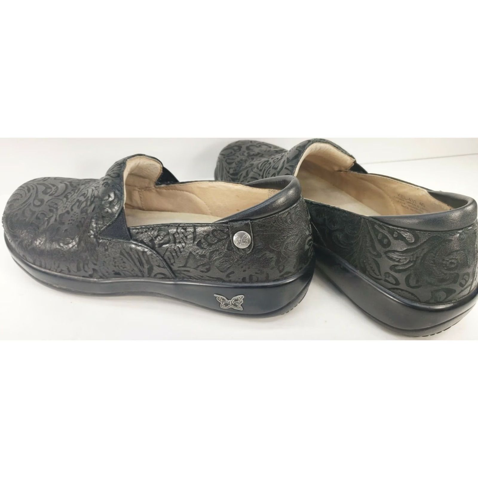 Vintage Alegria Women's Keli Professional Clog Black Floral Pattern Sz 9M 40EU Size ONE SIZE - 4 Thumbnail