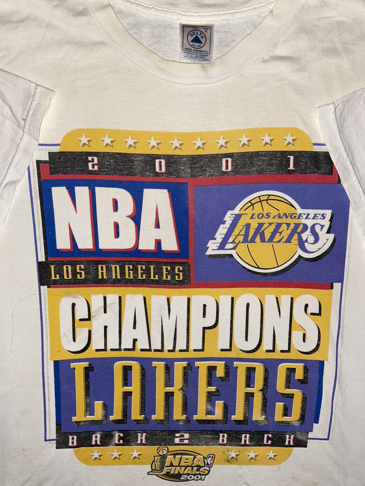 NBA NBA 2001 BACK TO BACK CHAMPIONS LOS ANGELES LAKERS Size US XL / EU 56 / 4 - 5 Thumbnail