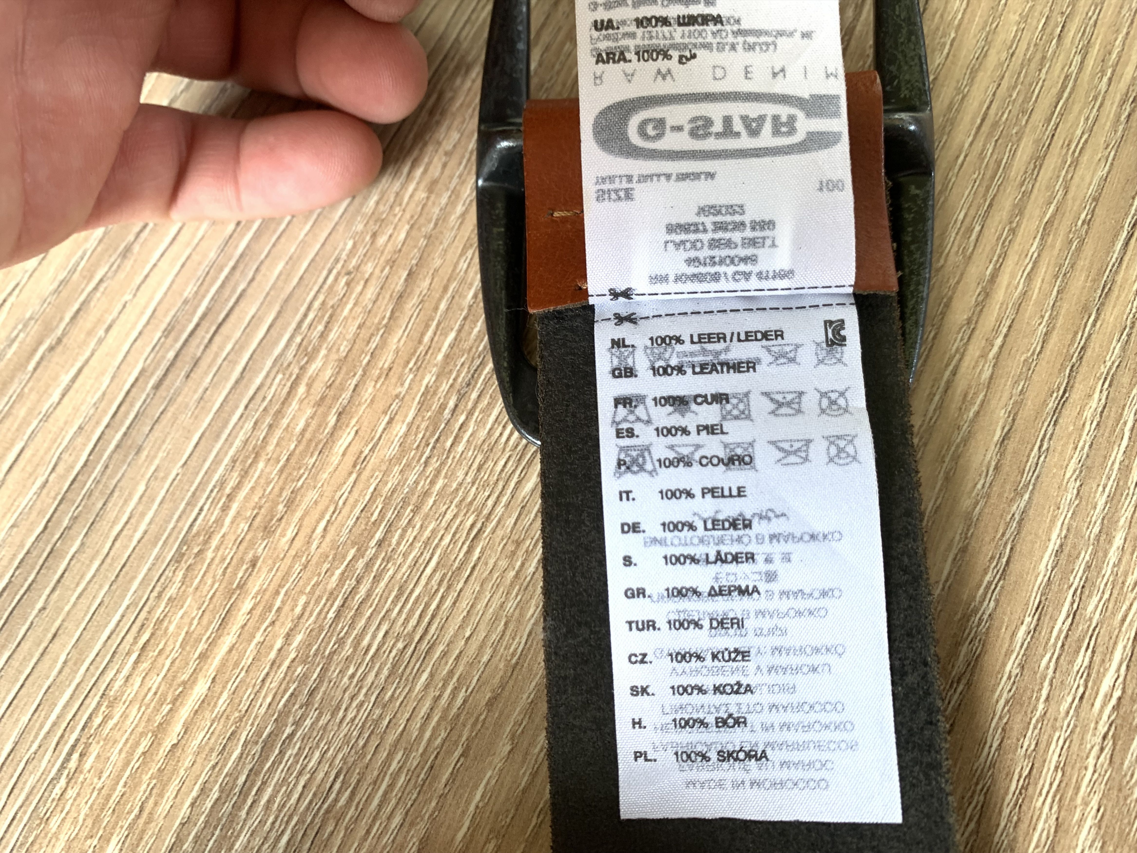 G-Star × Vintage G Star-Raw Leather Brown Belt Size ONE SIZE - 8 Thumbnail