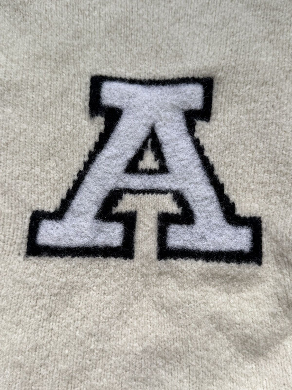 Axel Arigato Axel Arigato Varsity Boucle Letterman Sweater Cream Size L Size US L / EU 52-54 / 3 - 4 Thumbnail