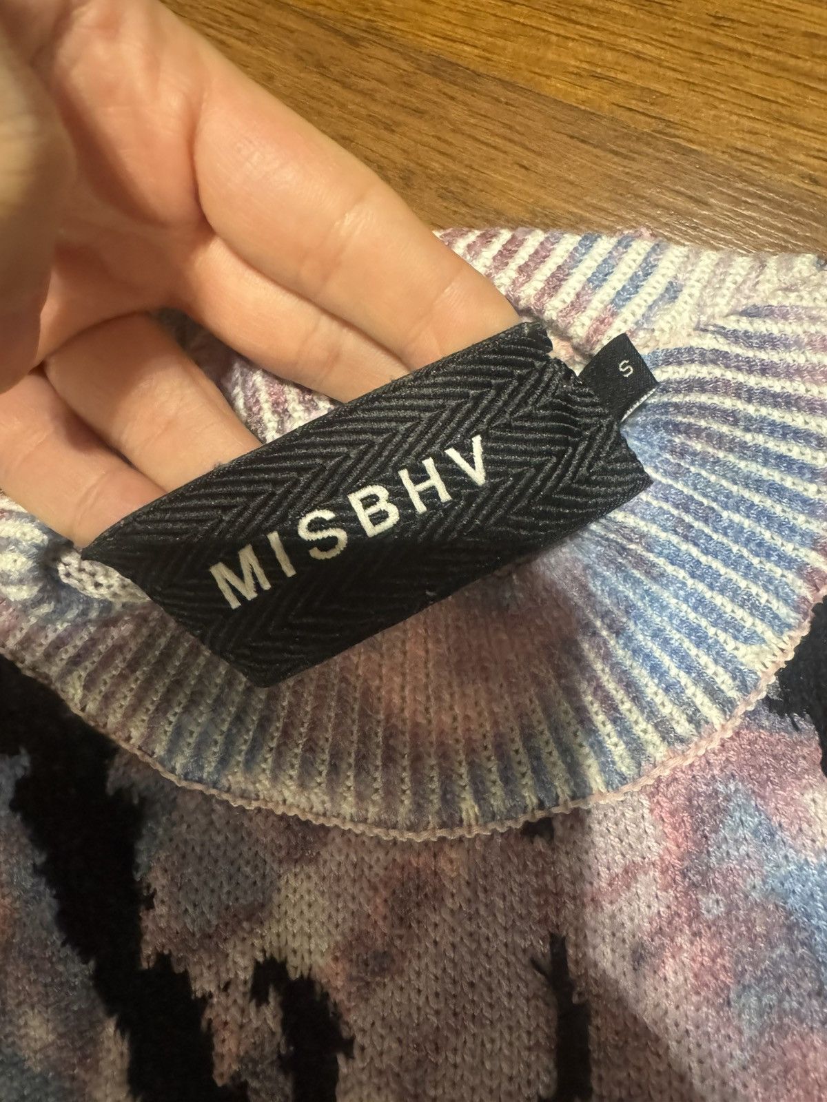 Misbhv Misbhv psychedelic sweater with holes size S Size US S / EU 44-46 / 1 - 5 Thumbnail