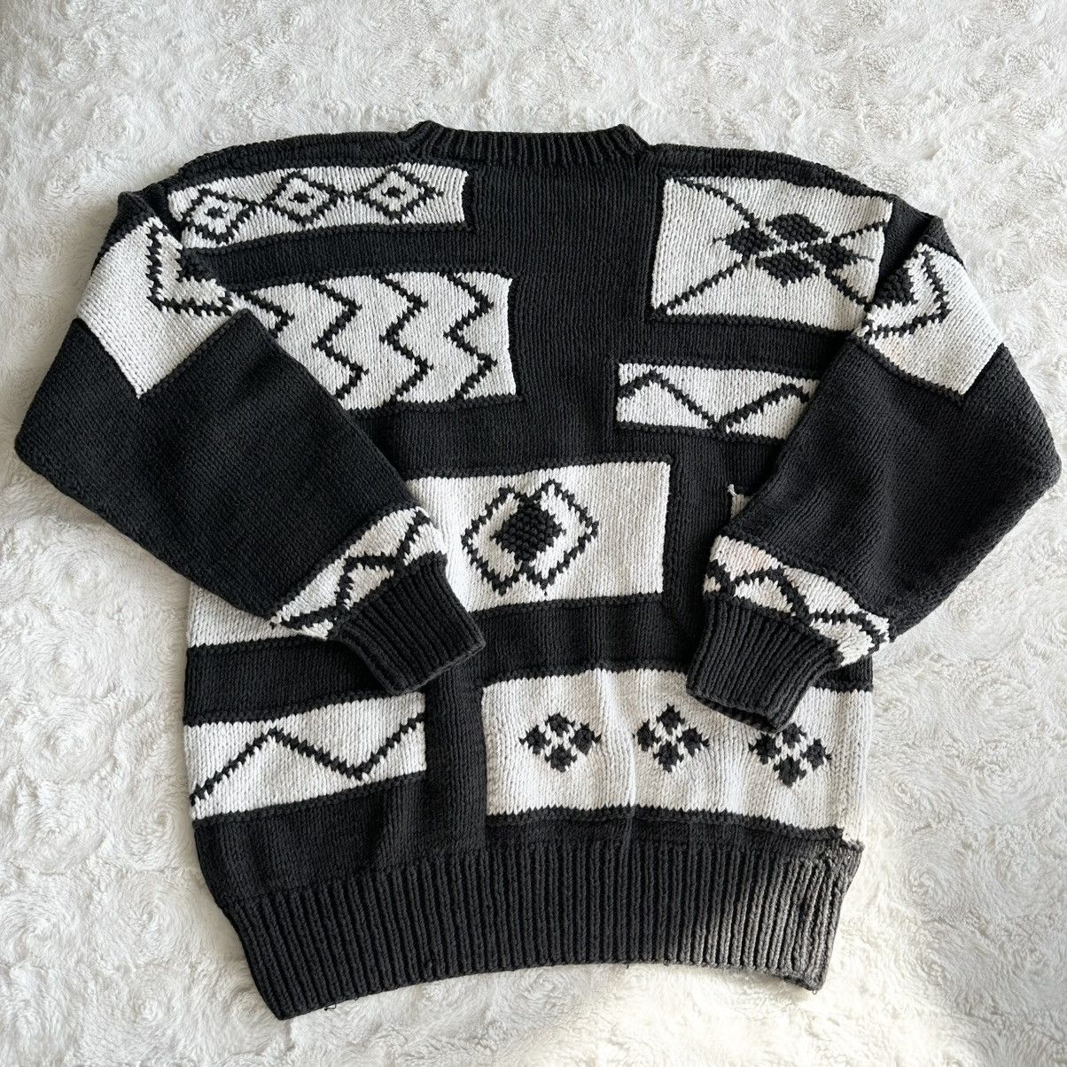 Other Vintage Claiborne Pullover Sweater Mens Large Gray Geometric Size US L / EU 52-54 / 3 - 2 Thumbnail