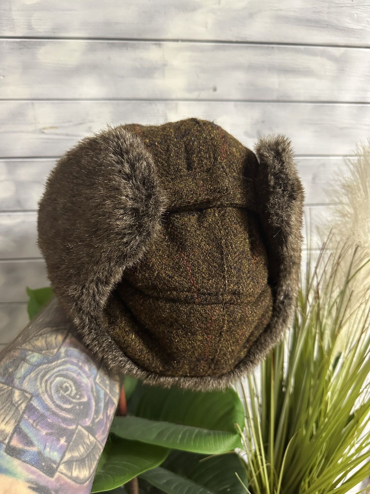 Harris Tweed Rare Hat Harris Tweed Fair Fur Fuzzi Style Y2K Size ONE SIZE - 6 Thumbnail