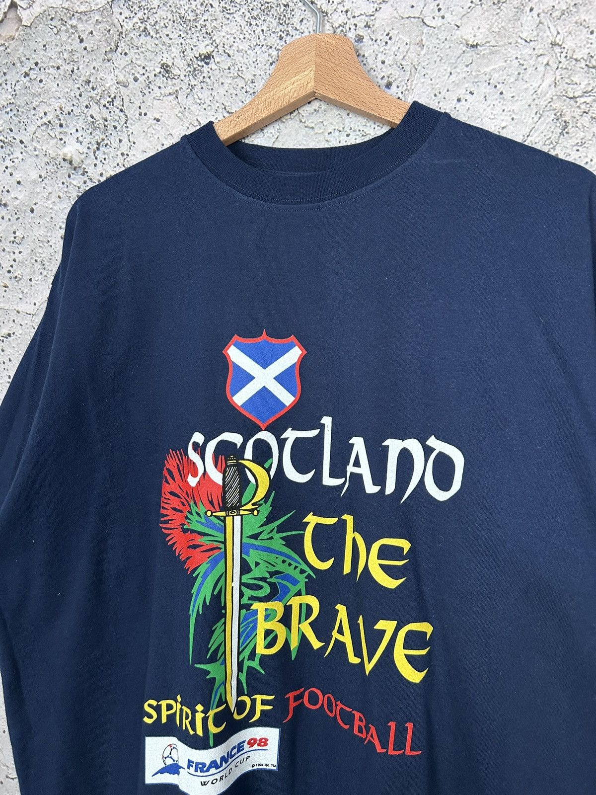 Vintage Scotland France 1998 World Cup Graphic Tee Football Soccer Size US L / EU 52-54 / 3 - 3 Thumbnail