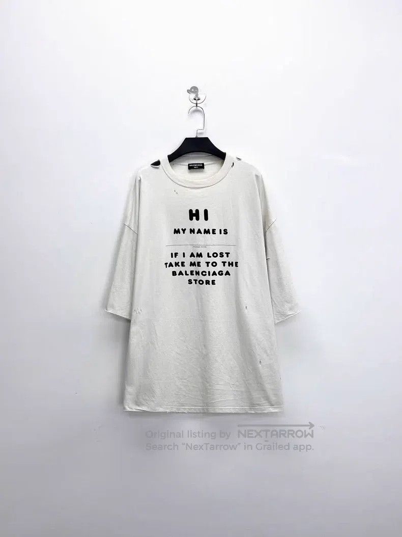 Balenciaga Balenciaga Letter logo short-sleeve destruction T-shirt Size US S / EU 44-46 / 1 - 1 Thumbnail