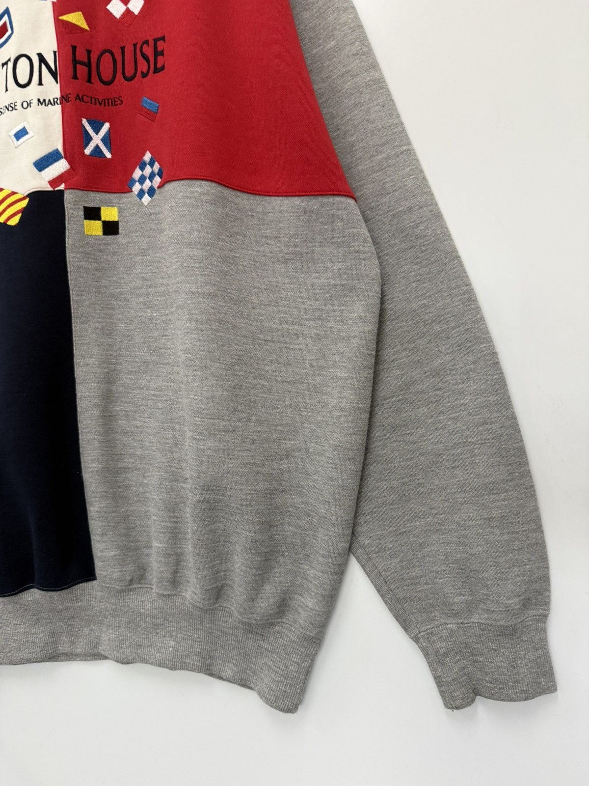 Japanese Brand ⚡️Leyton House Embroided Logo Multicolor Roundneck Sweatshirt Size US L / EU 52-54 / 3 - 2 Thumbnail
