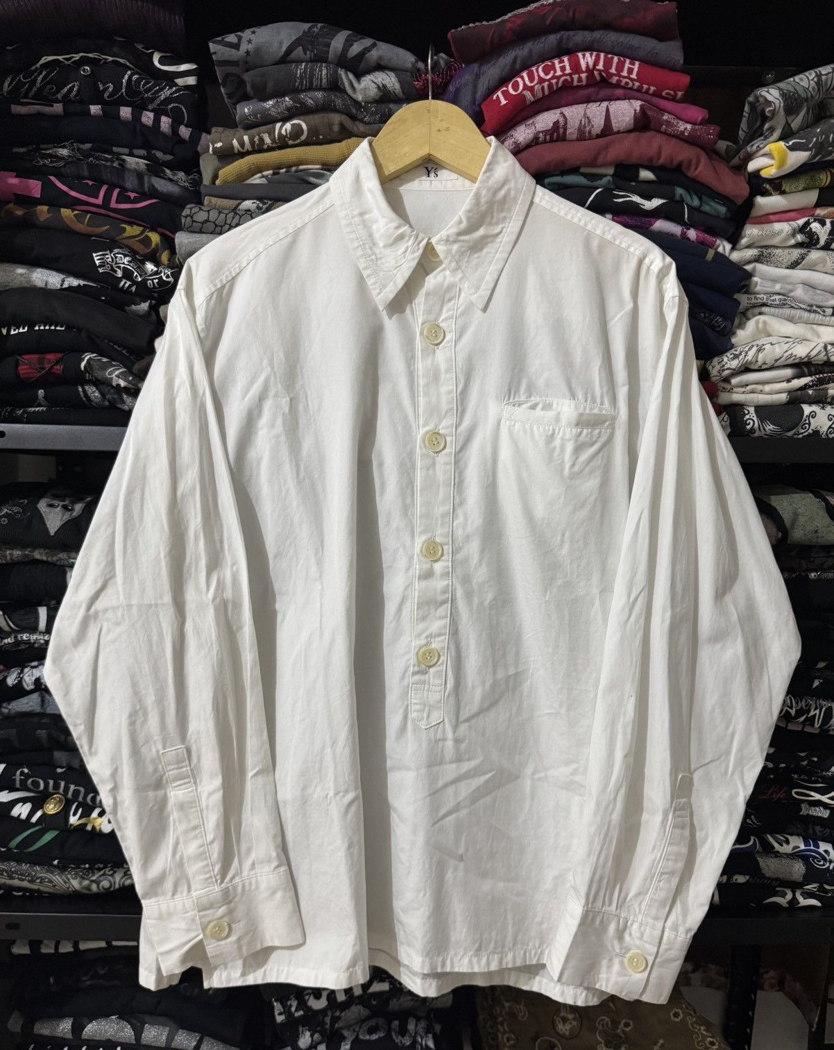 Yohji Yamamoto Y’s YOHJI YAMAMOTO PULLOVER WHITE SHIRT Size US L / EU 52-54 / 3 - 1 Thumbnail