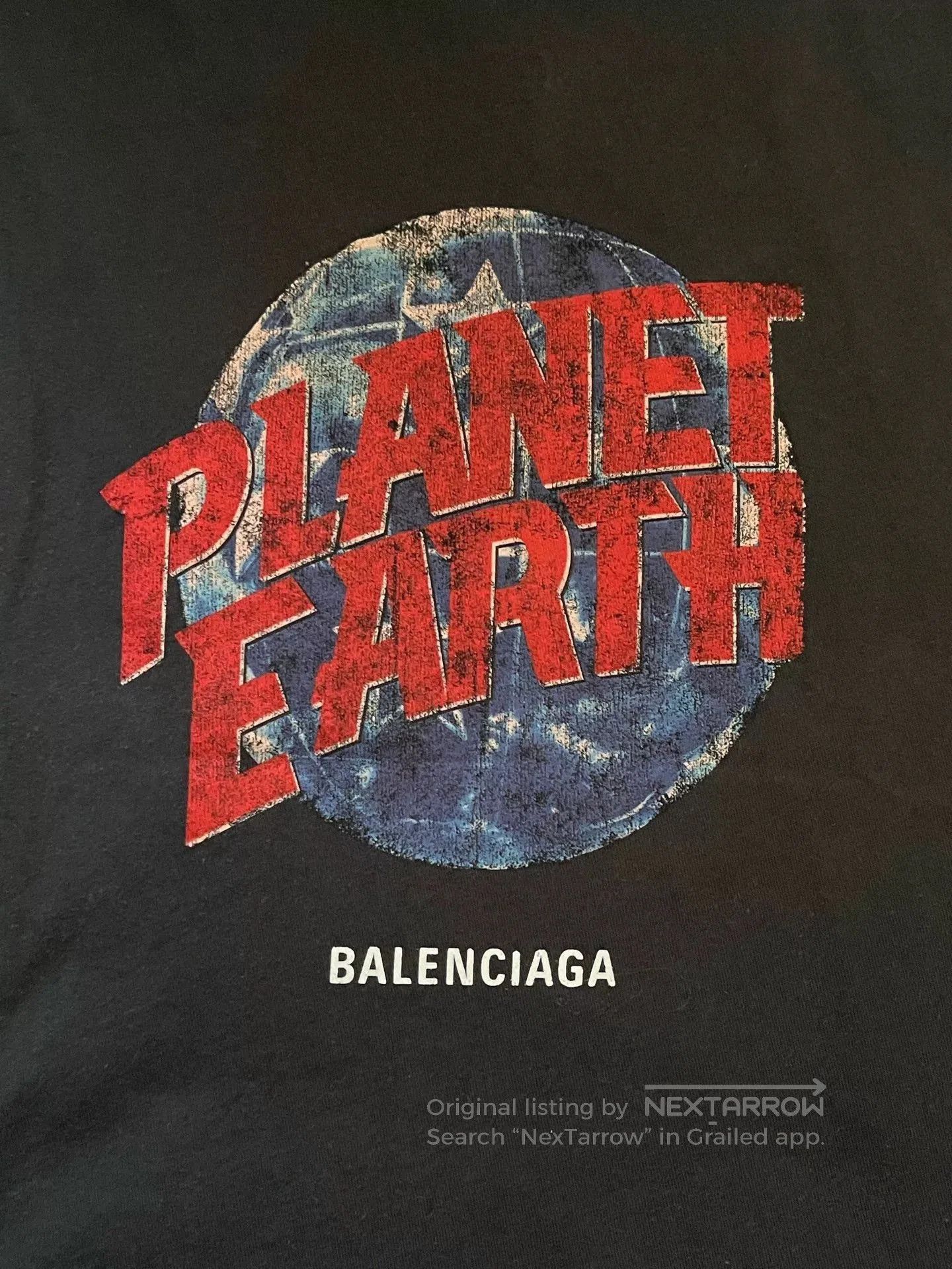 Balenciaga Balenciaga Printed Round Neck Distressed T-Shirt. Size US M / EU 48-50 / 2 - 3 Thumbnail