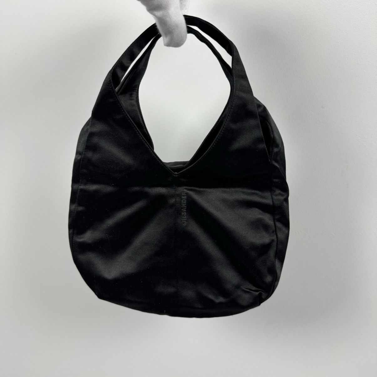 Jil Sander Rare Jil Sander Black Satin Hand Bag Clutch Shoulder Bag Size ONE SIZE - 1 Thumbnail