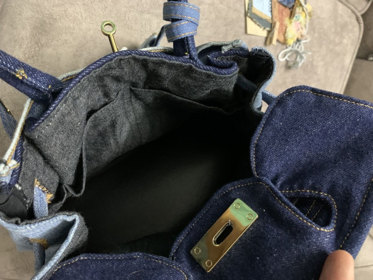 Handmade Birkin Bag Japanese Handmade Levi’s 501 Denim Small Size ONE SIZE - 10 Thumbnail