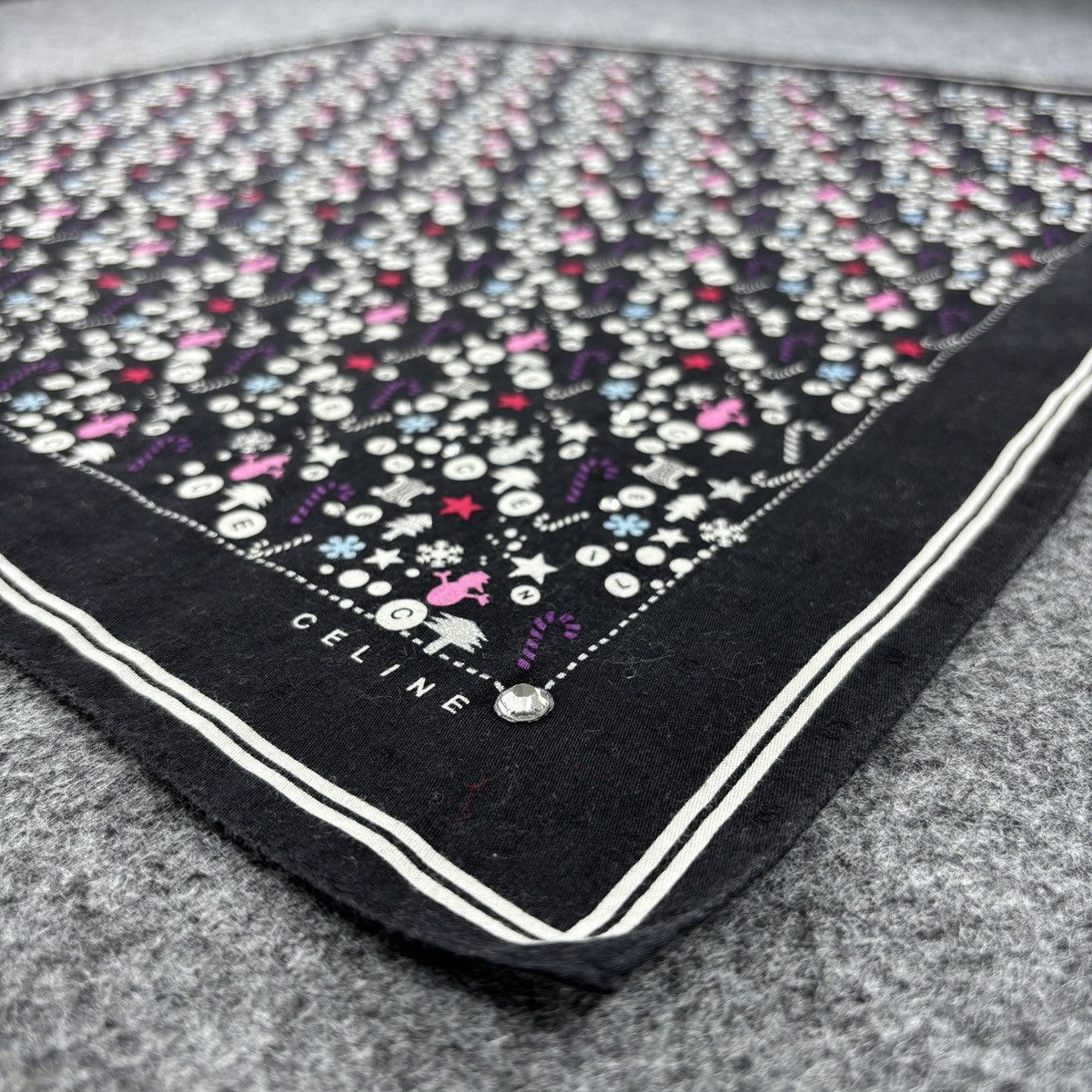 Vintage Celine Handkerchief # E062 # Bandana # Neckerchief Size ONE SIZE - 5 Thumbnail