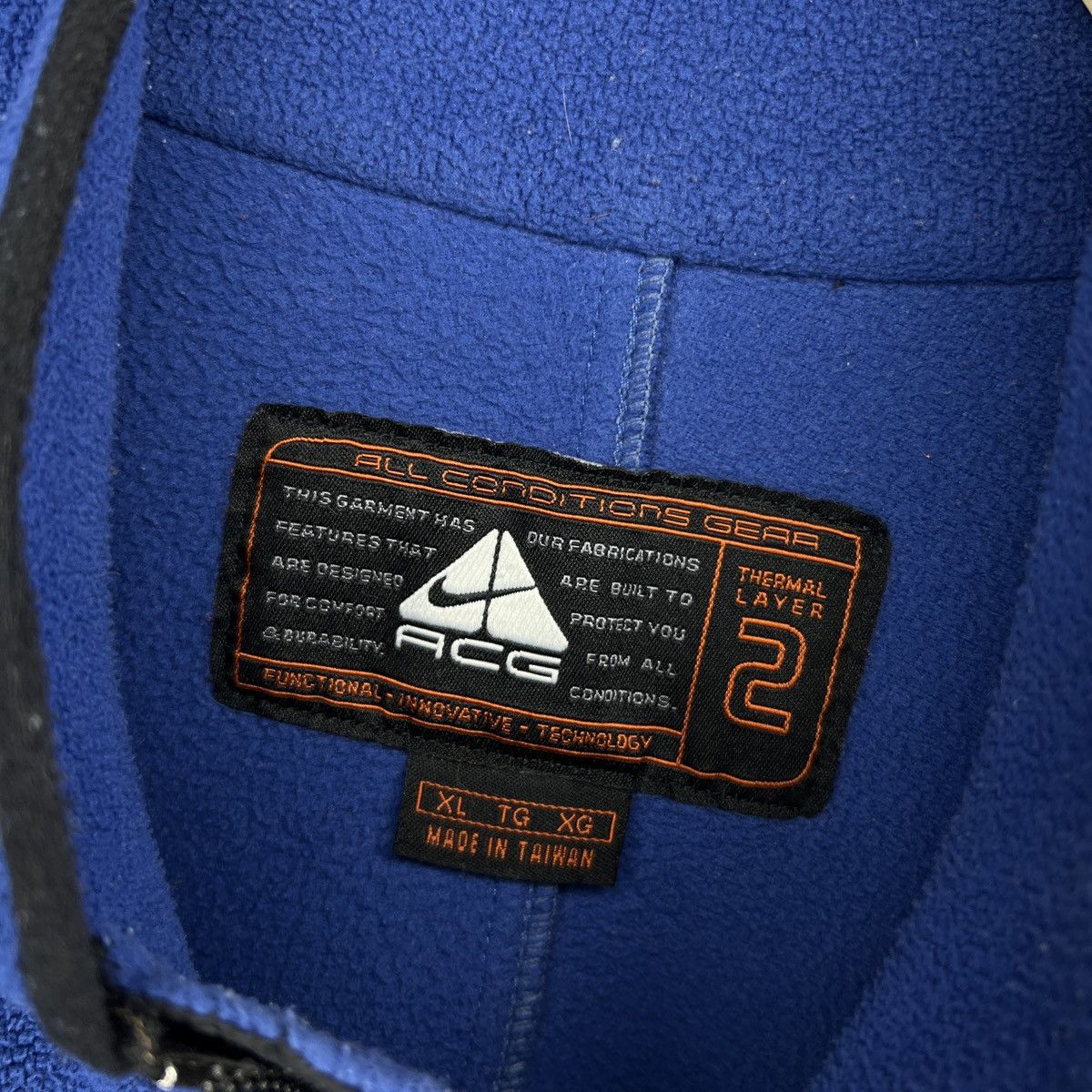 Nike × Nike ACG × Vintage Vintage Nike ACG Fleece Sherpa Zip-Up Sweatshirt Jacket RARE Size US XL / EU 56 / 4 - 6 Thumbnail