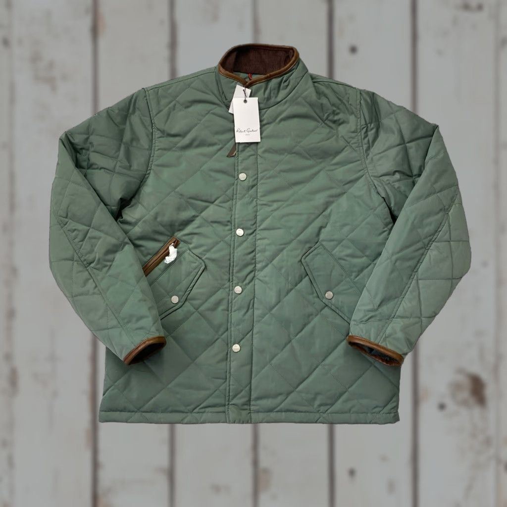 Robert Graham Robert Graham Quilted Field Jacket Green Mens Medium Water Repellent NWT Size US M / EU 48-50 / 2 - 1 Thumbnail