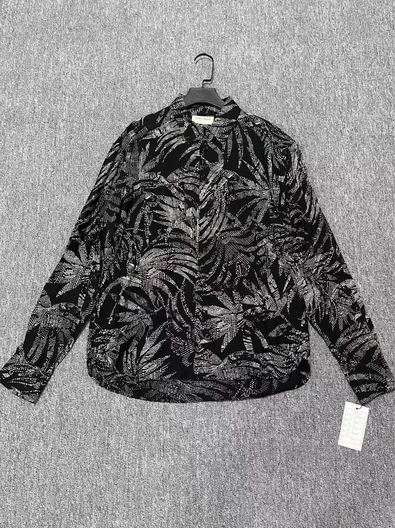 Saint Laurent Paris Saint Laurent Palm Print Casual Shirt. Size US M / EU 48-50 / 2 - 1 Thumbnail