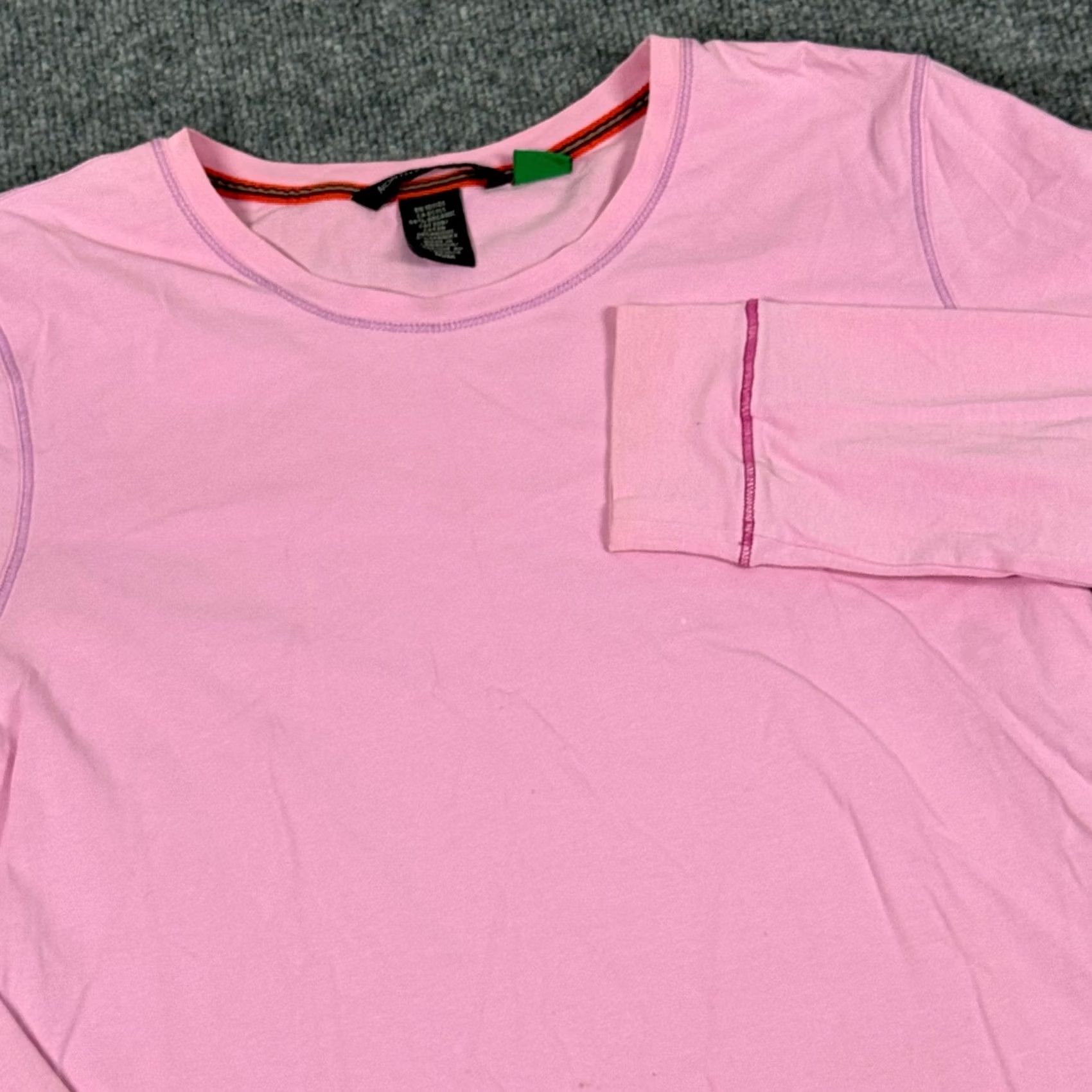 Vintage Northend Sport Ladies Pink Long Sleeve Shirt Hino Trucks Embroidered Crew Neck Cotton Blend Shirt Womens Medium Size M / US 6-8 / IT 42-44 - 2 Thumbnail