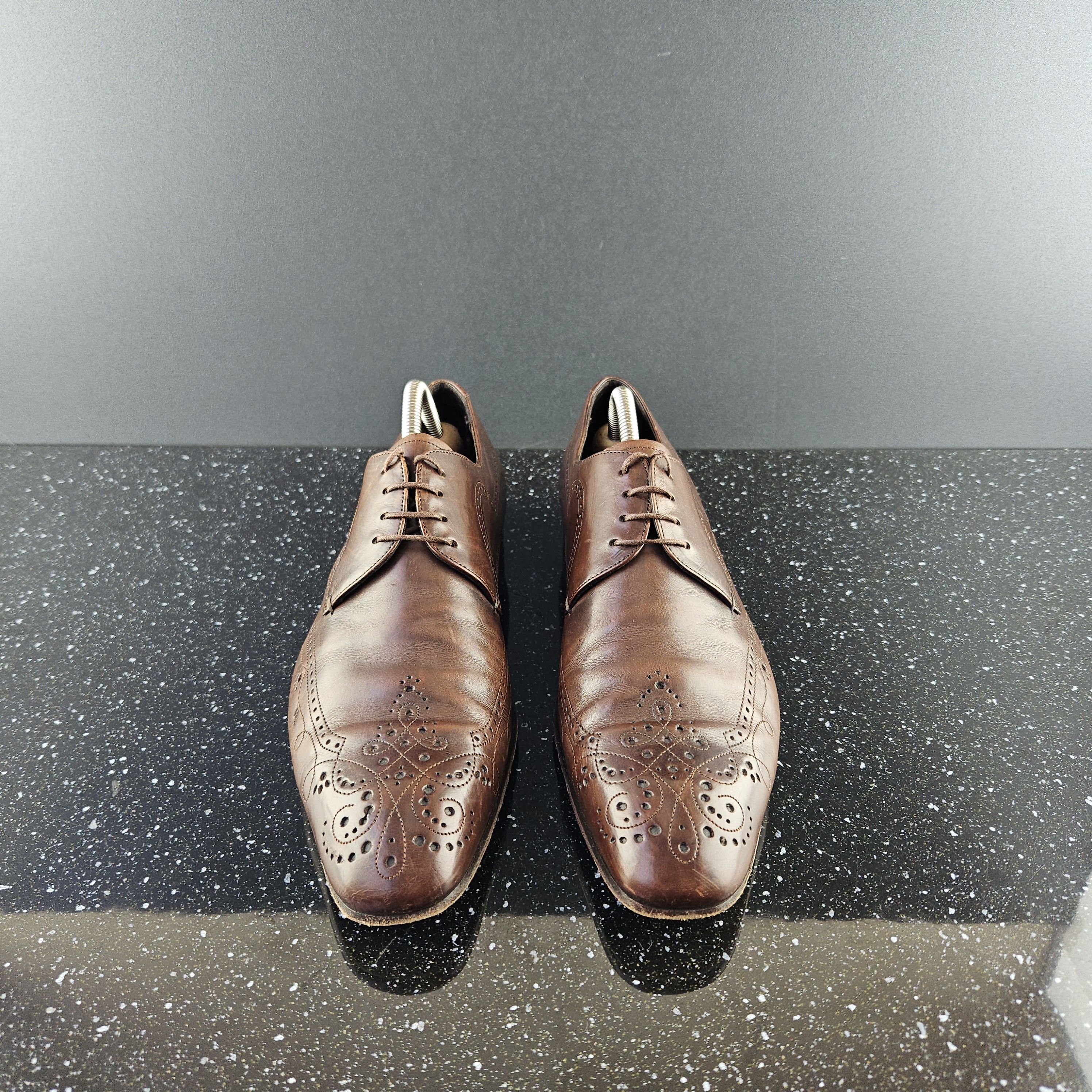 Prada Prada Brown leather brogue dress shoes Size US 8.5 / EU 41-42 - 3 Thumbnail