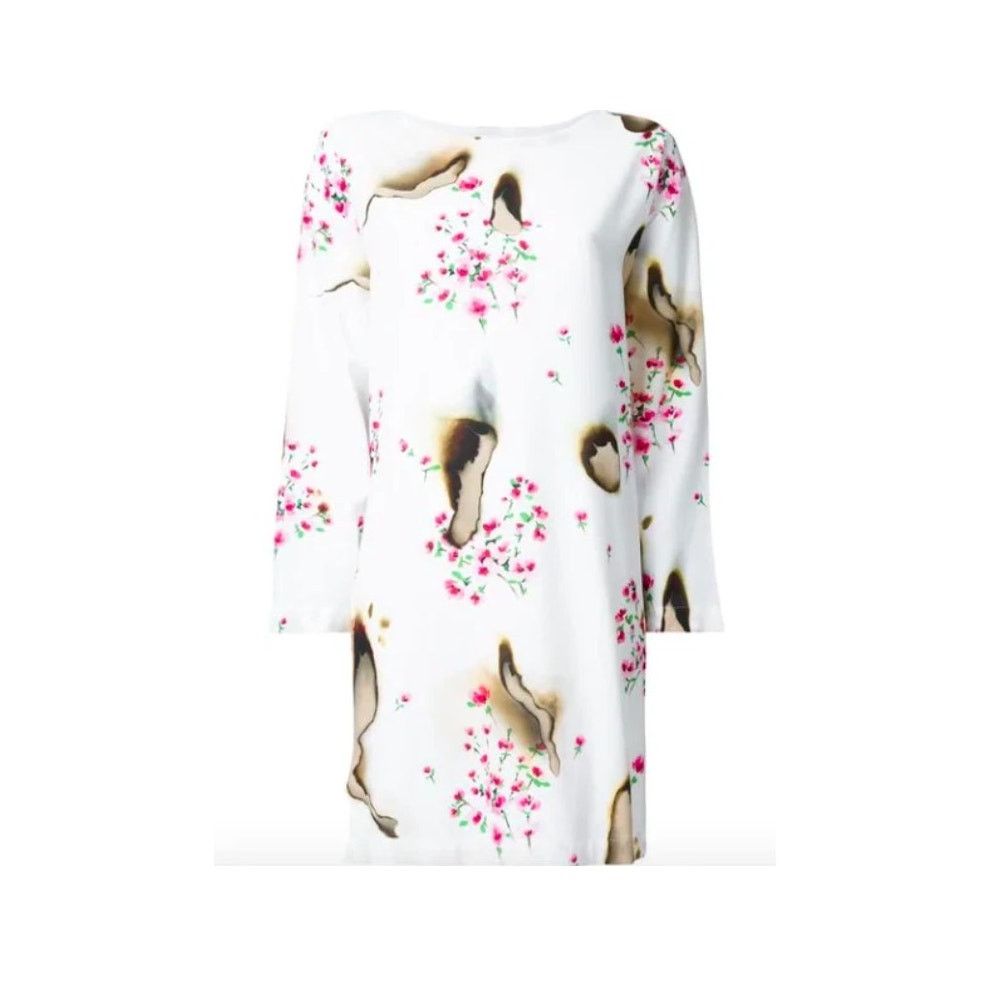 Moschino AW16 MOSCHINO COUTURE Jeremy Scott BURNT EFFECT RAYON DRESS Size S / US 4 / IT 40 - 5 Thumbnail