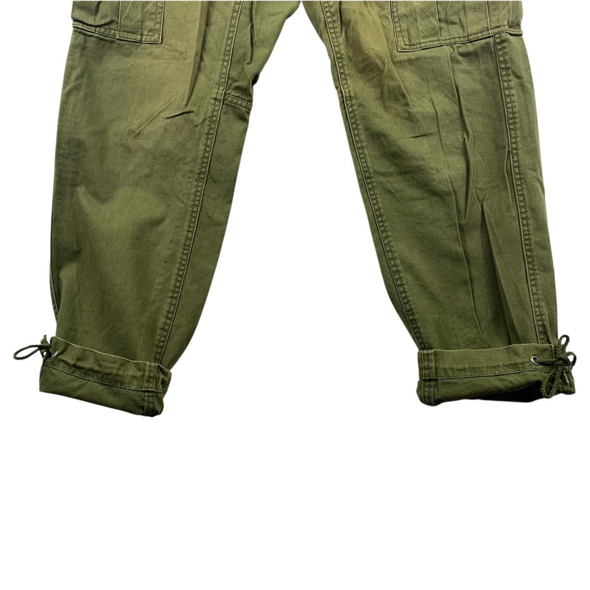 Japanese Brand SURPLUS SEMINARY Army colour cargo pants Size US 31 - 13 Thumbnail