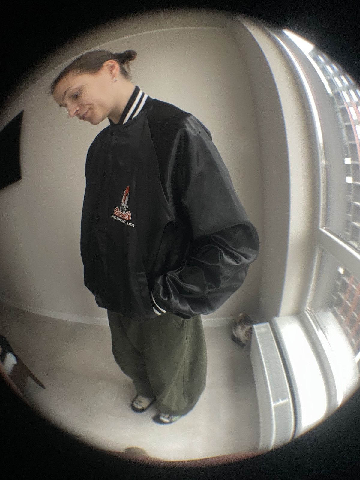 Vintage vintage spaceport usa new mexico bomber varsity nylon jacket Size US M / EU 48-50 / 2 - 2 Thumbnail