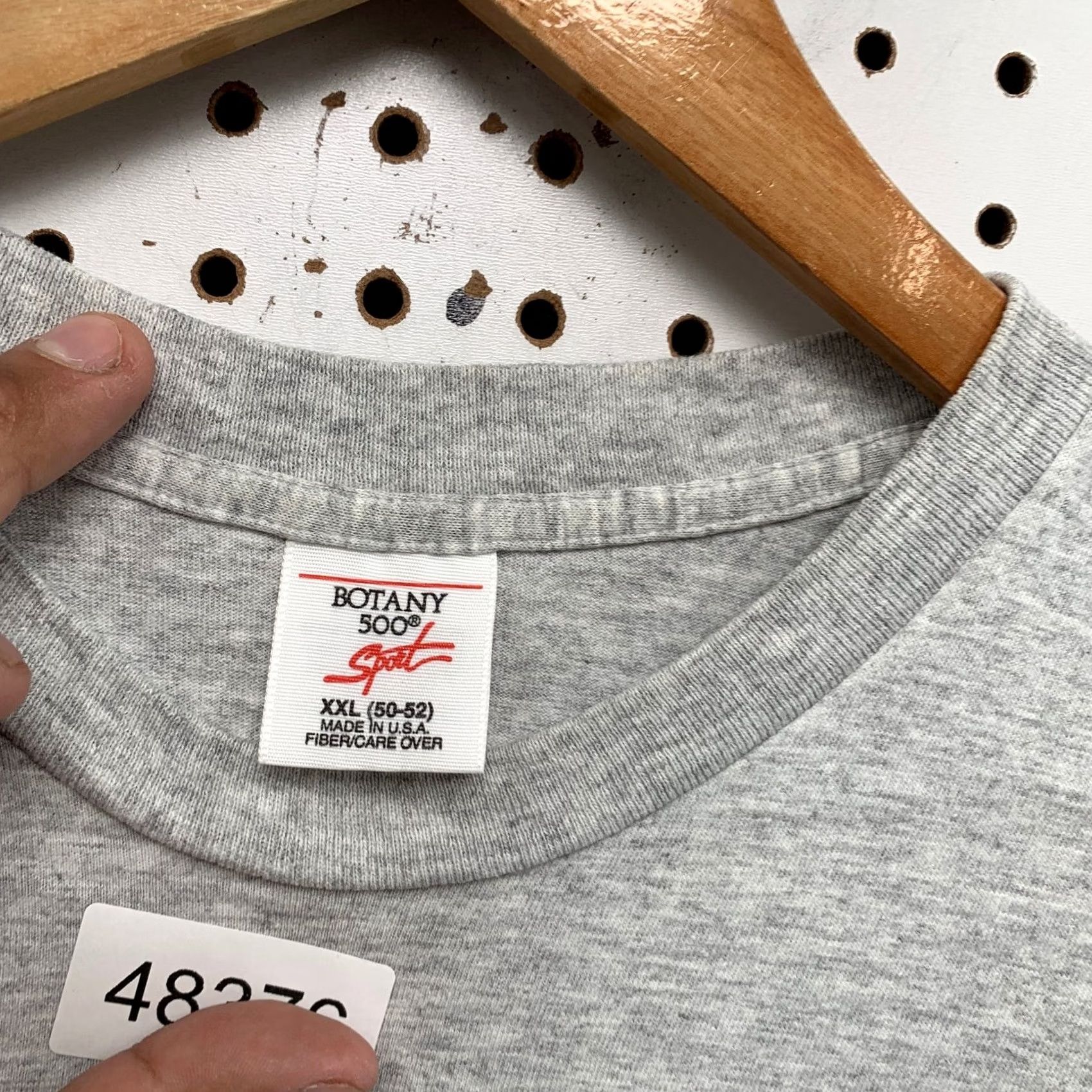 Vintage Vintage Botany 500 Pocket T Shirt Mens 2XL Gray Single Stitch USA Size US XXL / EU 58 / 5 - 3 Thumbnail