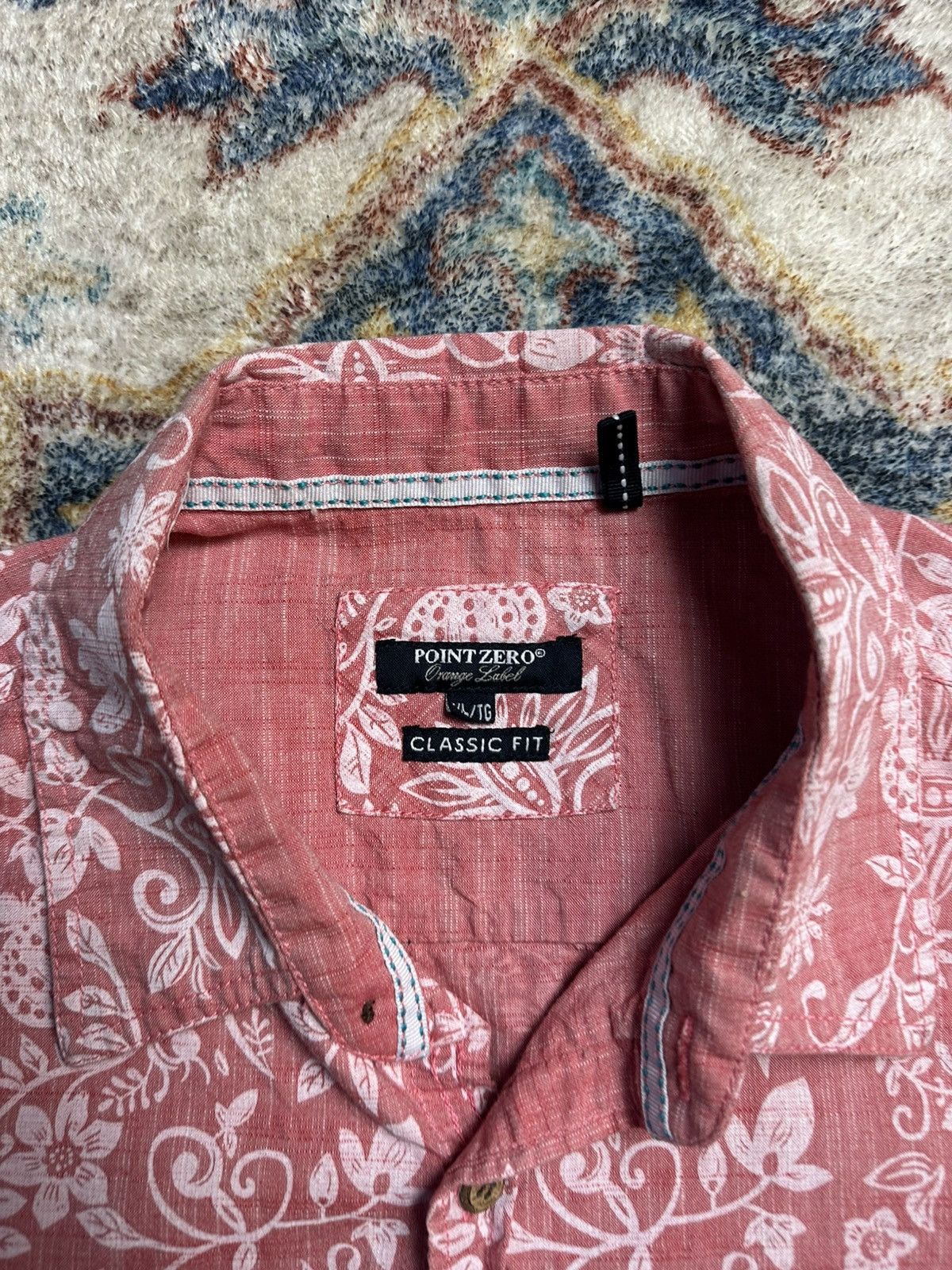 Point Zero Vintage Point Zero Pink Paisley Print Button-up Shirt Size US XL / EU 56 / 4 - 3 Thumbnail
