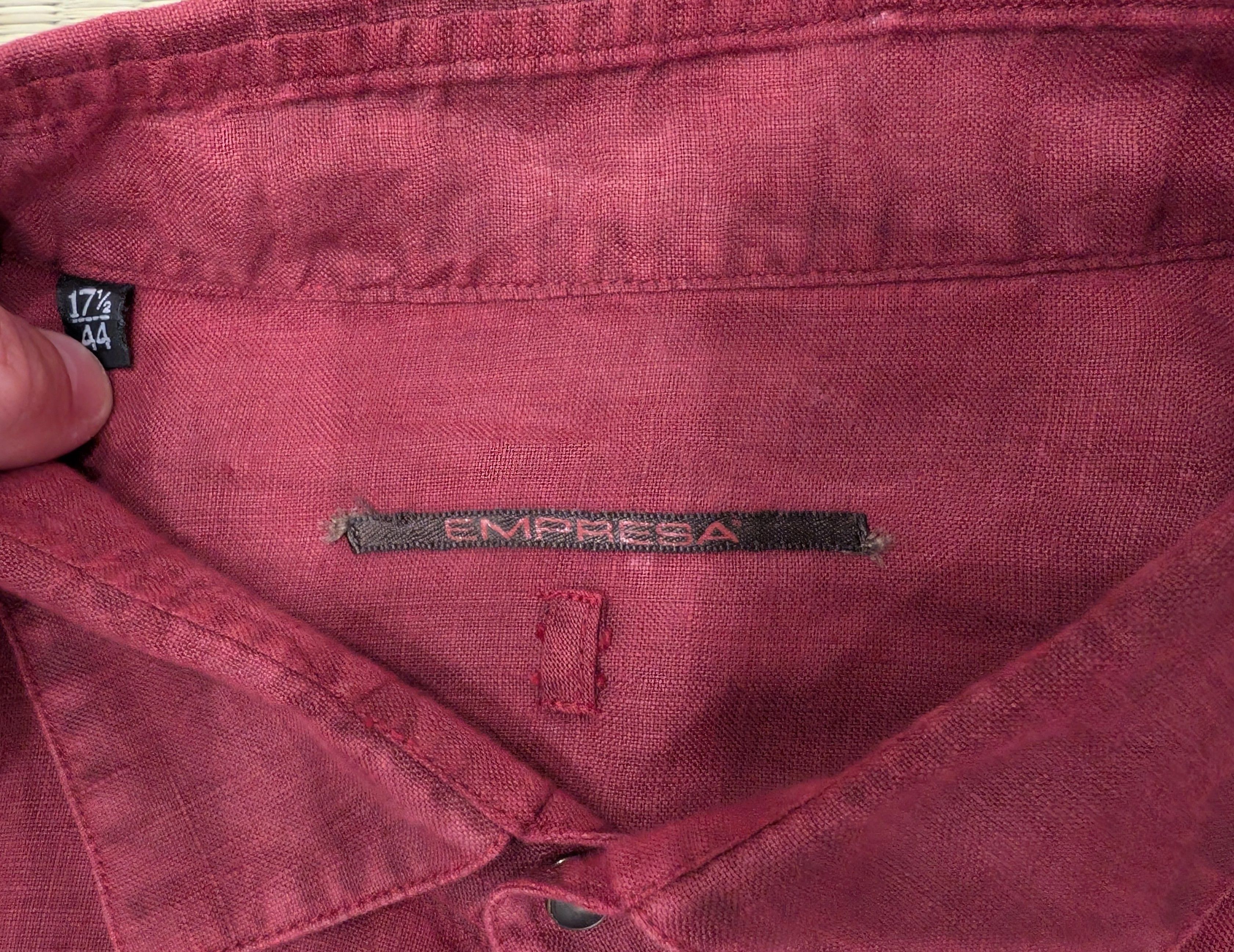 Other Empresa 100% Linen Button Up Shirt Size 17.5 / 44 Size US XL / EU 56 / 4 - 3 Thumbnail
