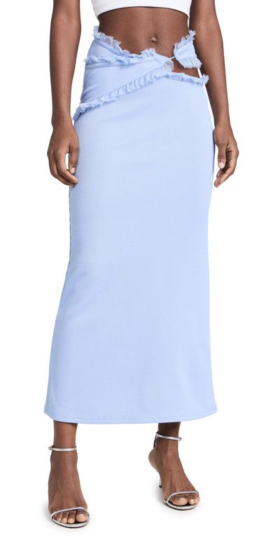 Christopher Esber o1mle0325 Carina Interlinked Long Skirt in Light Blue Size 25" / US 0 / IT 36 - 12 Thumbnail