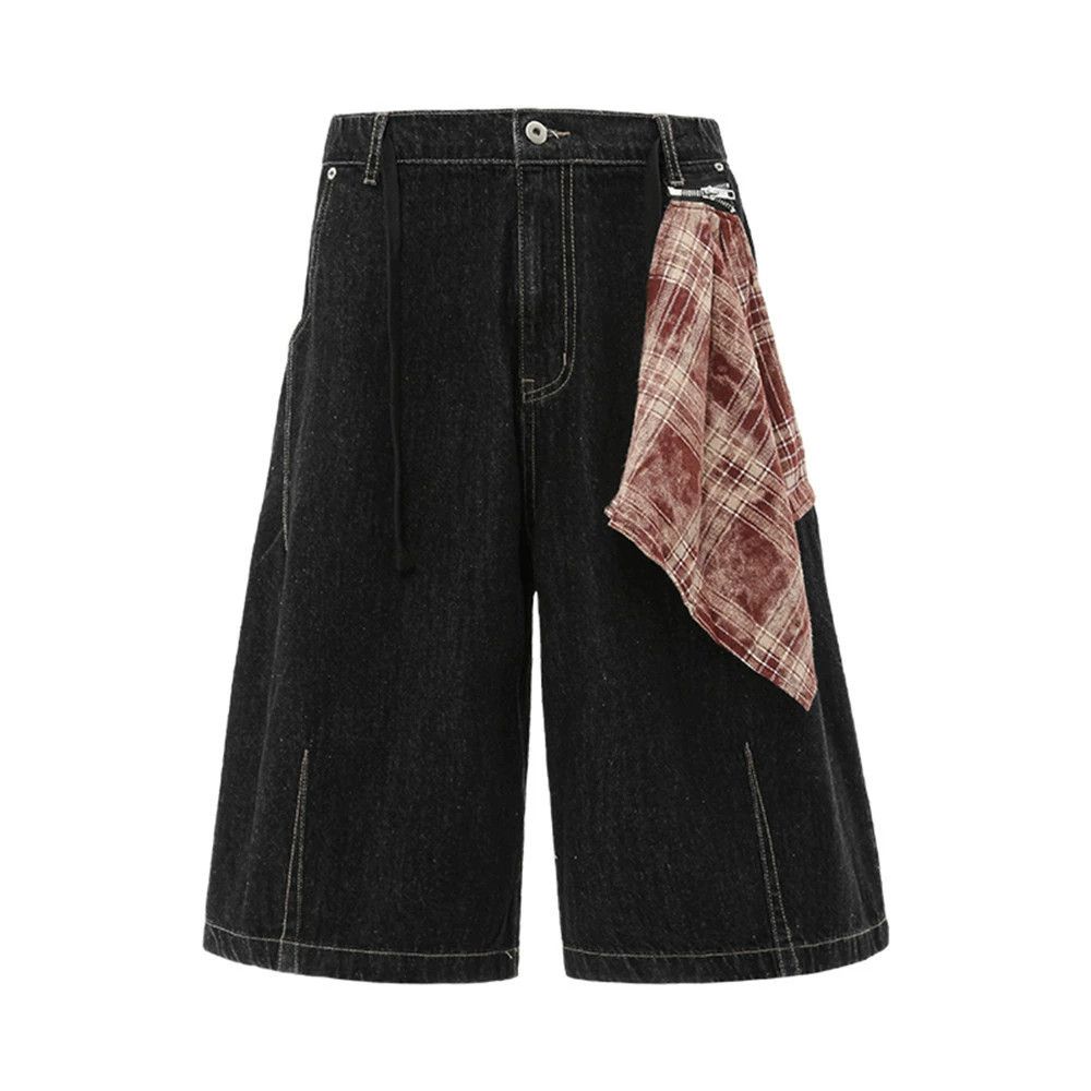 Japanese Brand × Vintage American retro men's loose workwear denim shorts Size US 32 / EU 48 - 1 Thumbnail