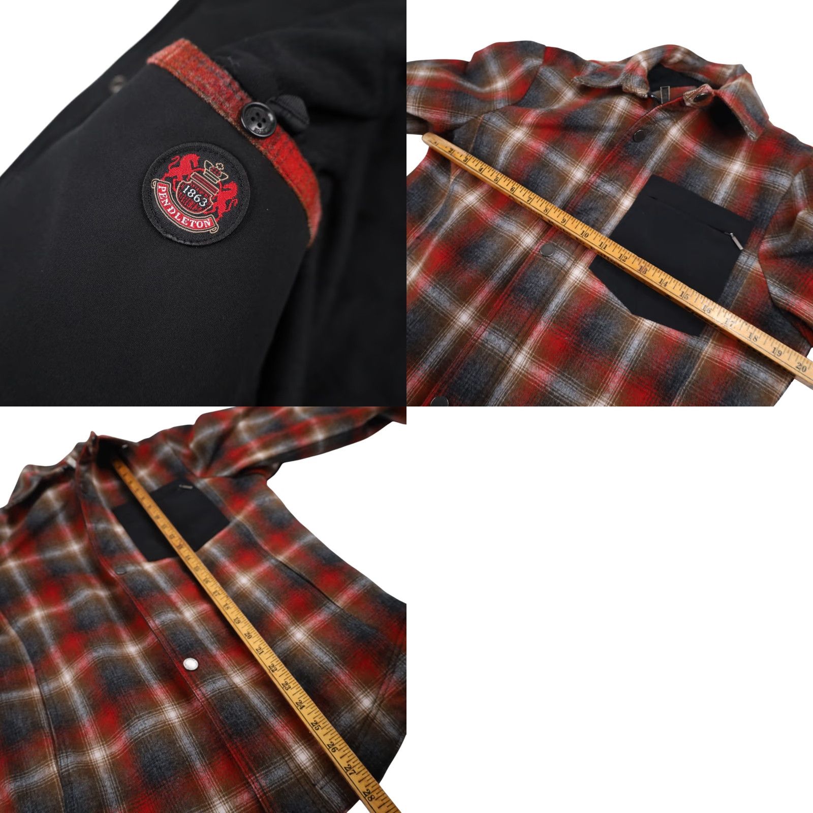 Pendleton Pendleton Mens Small Shadow Plaid Polyfill Quilted Wool Shirt Jacket Size US S / EU 44-46 / 1 - 8 Thumbnail