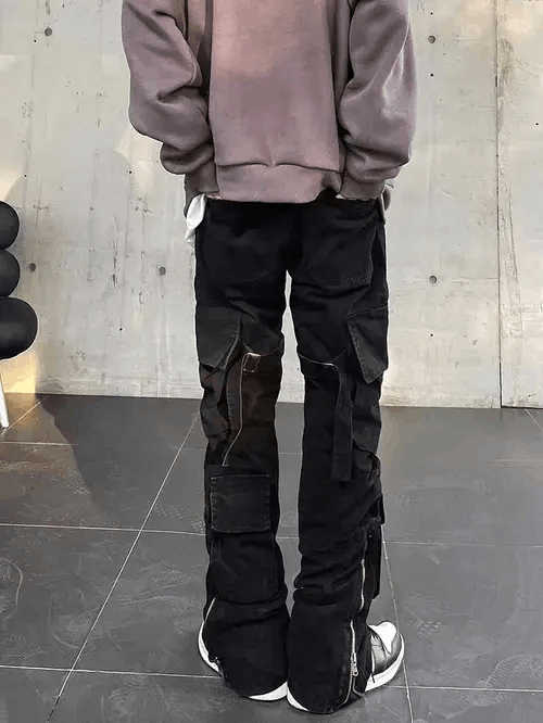 Japanese Brand × Jean High Street Style Zip Retro Black Cargo Pants Size US 30 / EU 46 - 1 Thumbnail